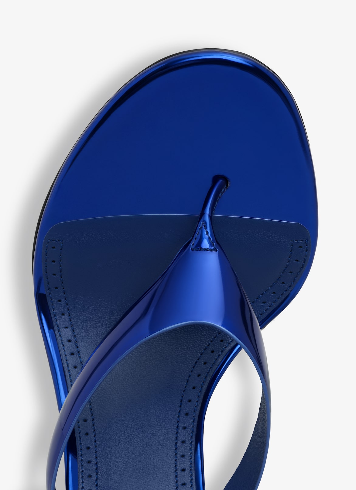 INFRADITO SANDALS IN LAMINATED LEATHER ALAÏA BLUE INFRADITO SANDALS IN LAMINATED LEATHER